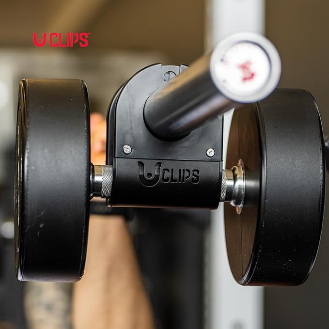 Home Gym U Clip - Bar to Landmine Adapter, Belt Squat and T-bar Row Attachment, Dip Belt Hook, Dumbbell to Barbell Converter, Versatile Fitness Accessory (Olympic)