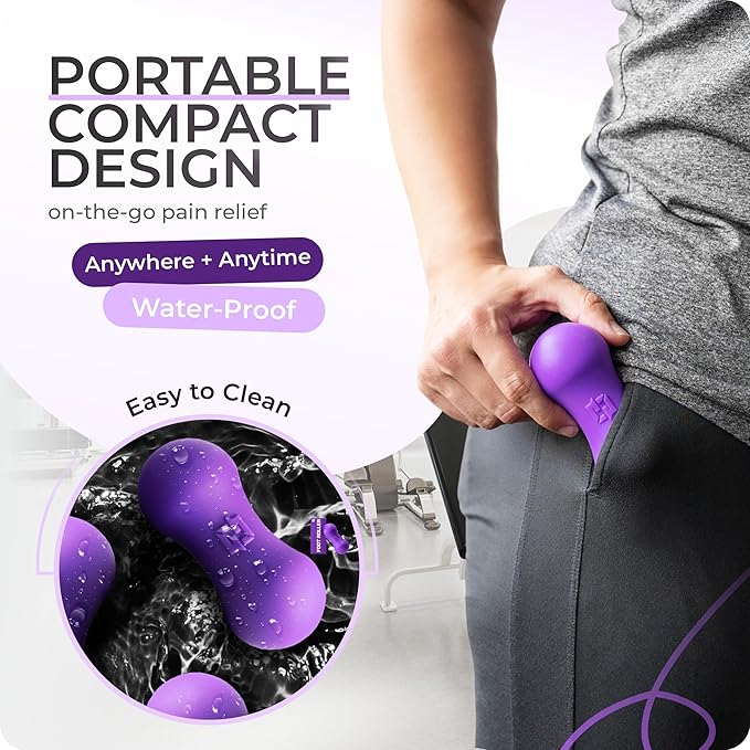 Foot Roller for Plantar Fasciitis Relief by Ground Force - Deep Tissue Silicone Foot Massager for Arch & Heel Pain, Neuropathy, Heel Spurs, Myofascial Release - Portable Recovery Tool