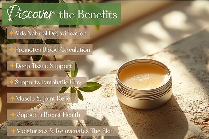 Poke Root & Castor Oil Salve - 2oz- Cysts, Boils, Fibroids, Swollen Lymph Nodes, Breast & Joint - Vegan Lymphatic Support Massage Oil - Natural Deep Tissue Relief