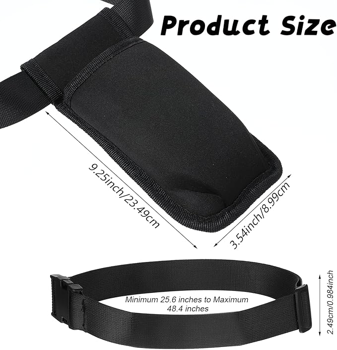 Massage Bottle Bag Lotion Oil Waist Holder Organizer Therapist Bag Adjustable Durable Black Portable Storage Pouch Belt Hanging Easy Access Accessories Gifts 1Pcs