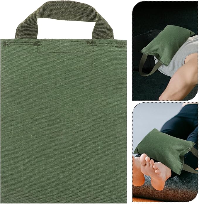 Weighted Yoga Sandbag with Handle 2kg Canvas Sandbag for Fitness Training and Leg Press Exercise for Workout and Dance