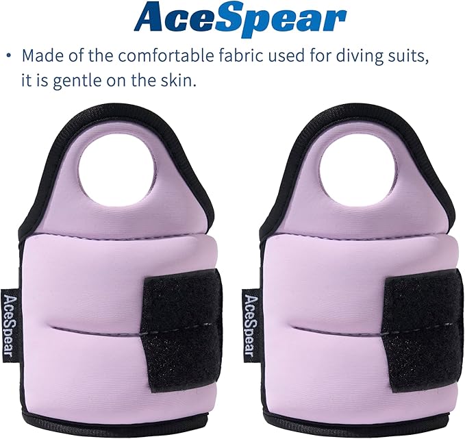 AceSpear Wrist Weights with Thumb Loops Lock for Men Women 1lb*2 2lbs*2 3lbs*2 Ankle Weights Weighted Gloves for Running Strength Training Walking Exercises