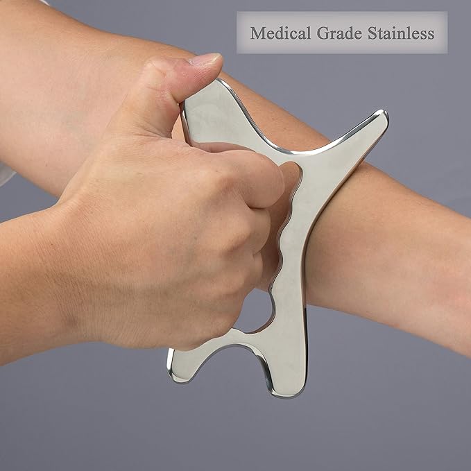 Mikako Stainless Steel Scraping Gua Sha Tools Massage Tool, Muscle Scraper Tool, IASTM Massage Tools for Relaxing Soft Tissue, Reduce Head, Neck, Back Pain