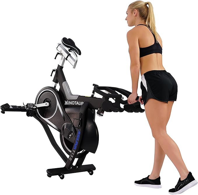 Sunny Health & Fitness Stationary Exercise Bike Machine w/ Adjustable Cushion Seat & Multi-Grip Handlebar, Indoor Cycling Equipment for Home Cardio Training, Optional Magnetic or Friction Resistance