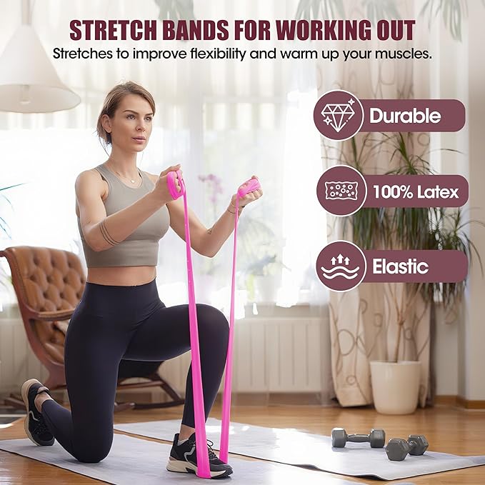ROSAPOAR Pilates Essentials Kit for Women, Pilates Ring Set - 14" Magic Circle with Yoga Ball & Resistance Bands – Pilates Kit for Home Workouts, Toning & Core Sculpting Pilates Equipment