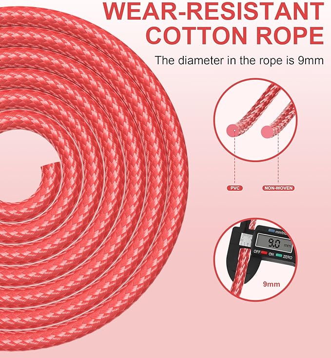 Jump Rope for Women Men, Fitness Jumprope for Women Workout, Adjustable Adult Exercise Skipping Rope