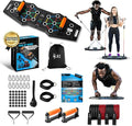 Push Up Board for Full Body Workout at Home - Portable, Joint Friendly, Fun & Motivating Home Workout Equipment with QR Code Guided Workouts - Ideal for Men, Women, Teens - L&C Exercise Essentials