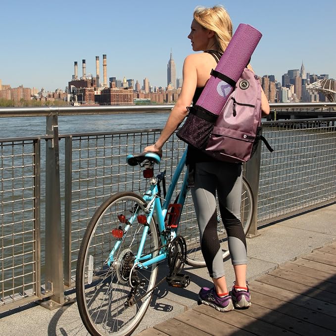 AURORAE Yoga Mat/Gym/Picklleball Cross-body Travel Sling Back Pack. Mat sold separately.