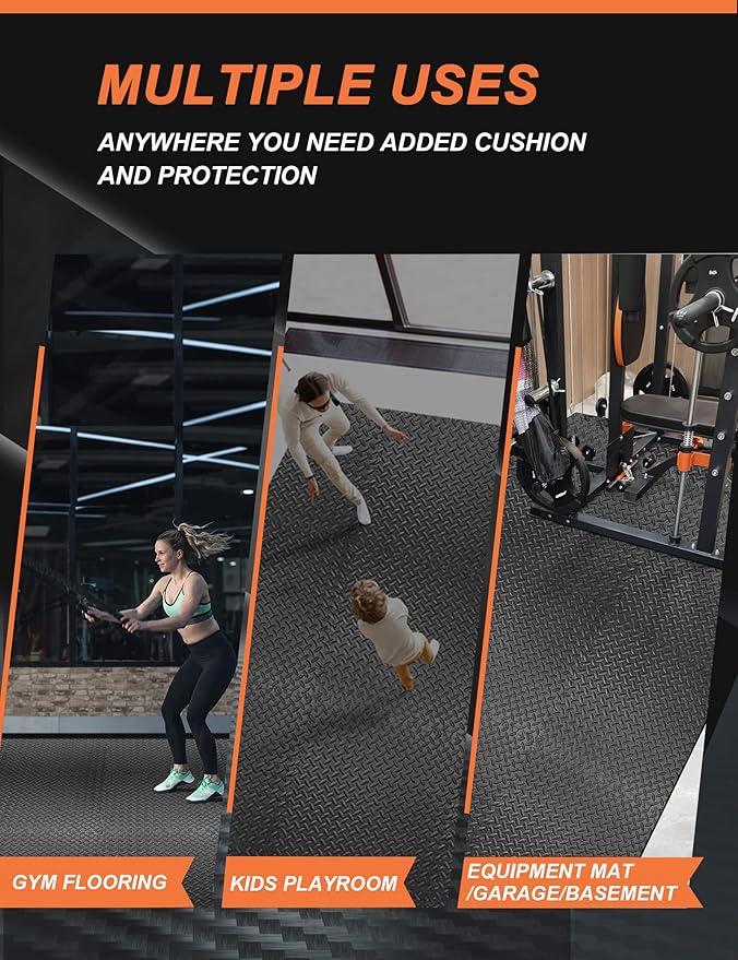 innhom 12/24/48 Tiles Gym Flooring Gym Mats Exercise Mat for Floor Workout Mat Foam Floor Tiles for Home Gym Equipment Garage