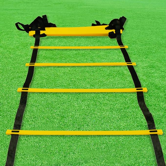 Agility Ladder Flexibility Speed Ladder, Sports Training Set,Fitness Jumping Ladder Footwork Sport Equipment,for Kids/Adults Outdoor Training(Size:6m)