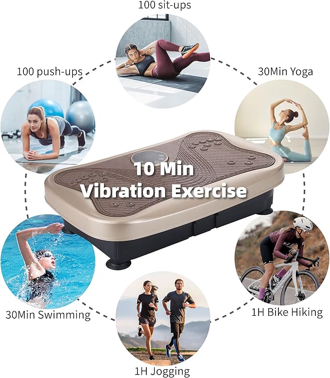 Vibration Plate Fitness Platform with 120 Speed Levels, Low-Noise Design & Fat Burning for Home Gym, Small Spaces - Ideal for Women, Men, Weight Loss & Muscle Recovery