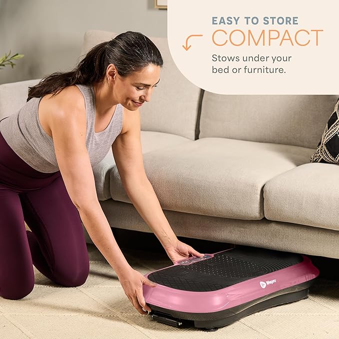 Lifepro Waver Vibration Plate Exercise Machine for Lymphatic Drainage, Muscle Activation, Full-Body Workout Vibrating Platform with Loop Bands, Fitness Equipment for Strength Toning & Fat Loss