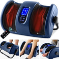 Best Choice Products Heated Shiatsu Foot Massager for Pain Relief, Plantar Fasciitis, Neuropathy, Blood Circulation w/Compact Design - Navy Blue