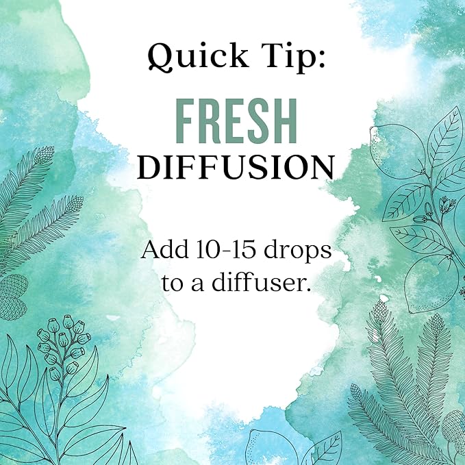 Aura Cacia Fresh Essential Oil Blend, Boxed 0.25 fl. oz. - Light Aroma, No Synthetic Fragrances
