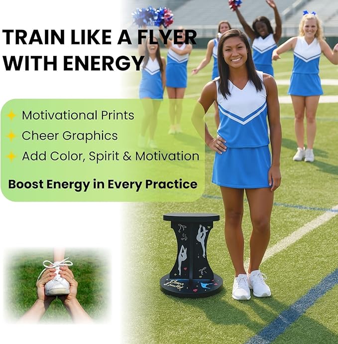 flyer stand cheer-Cheerleading Flyer Training Stand Balance Trainer for Flyers Stunt Practice Stability Board Core Strength and Balance Drill Equipment for Cheer Dance Gymnastics