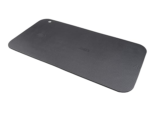 AIREX Corona 200 Premium Exercise Mat for Yoga, Physical Therapy, Rehabilitation, Balance & Stability Exercises, Pilates, Aerobics 78" x 39", Charcoal