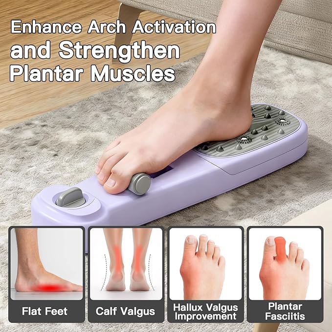 Foot Arch Trainer with Adjustable Resistance, Plantar Fasciitis Relief & Arch Support Strength, for Flat Feet, Foot Arch Exercise for Adults & Seniors