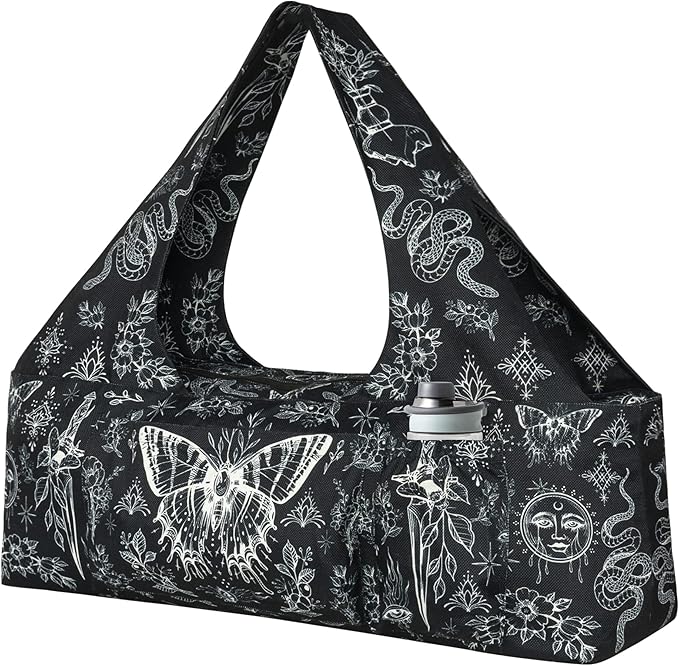 Yoga Mat Bag - Large Yoga Bag with Yoga Mat Strap, Zipper and Pockets - Yoga Bags and Carriers Fits All Your Stuff - Personalized Yoga Mat Bags for Women Fits Most Size Mats