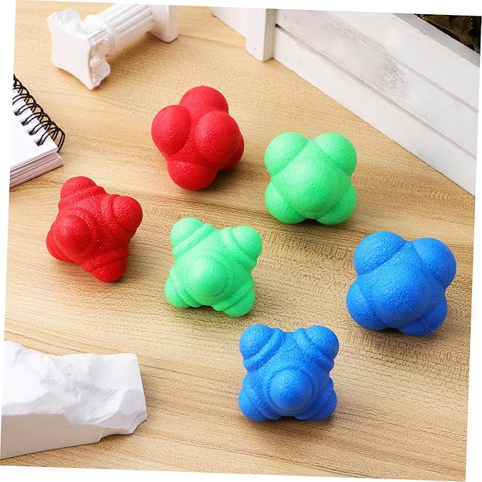 6 Pack Reaction Balls Reflex Workout Balls for Agility Training Hand Eye Coordination Sports Reflex Training