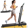 Walking Pad Treadmill with Incline, 2 in 1 Foldable Treadmills for Home Small Office, 300lbs Portable Compact Under Desk Treadmill with App, Remote Control and LED Display