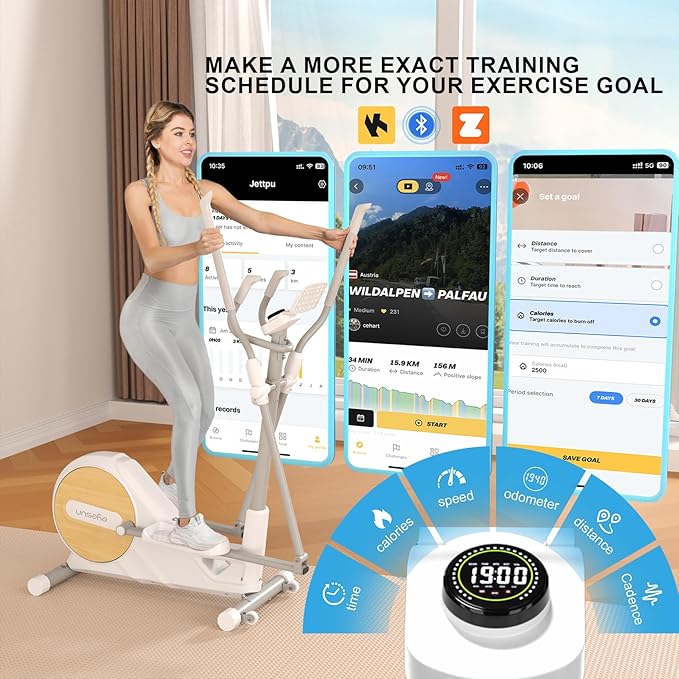 Elliptical Training Machines,Elliptical Exercise Machine for Home with Hyper-Quiet Magnetic Driving System, Elliptical Trainer/330 LBS Loading Capacity