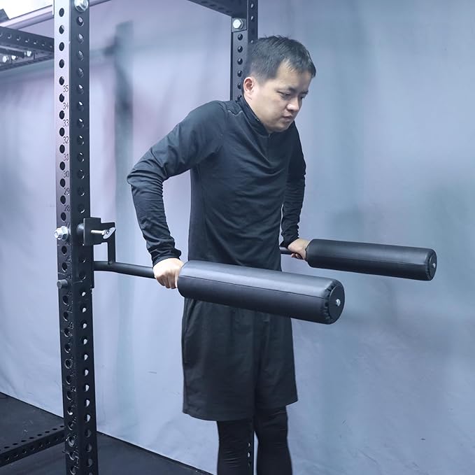 AHTAPFON Single Leg Squat Roller for Rack Mounted,Bulgarian Split Squat Accessories,Nordic Hamstring Curl Attachment,Home Gym Equipment for 2x2"＆2x3"＆3x3" Power Rack
