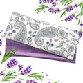Lavender Eye Pillow for Relaxation, Yoga, Sleep – Weighted Eye Mask for Headache, Sinus, Aromatherapy Moist Heat Compress, Meditation Accessory, Relaxation Gift for Women (Purple)