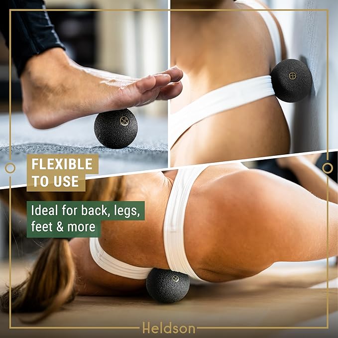 HELDSON® EPP Fascia Massage Balls Set [6cm & 8cm] – Trigger Point Massage Ball for Back, Feet & Neck – Deep Tissue Muscle Release & Myofascial Therapy – Lightweight & Firm