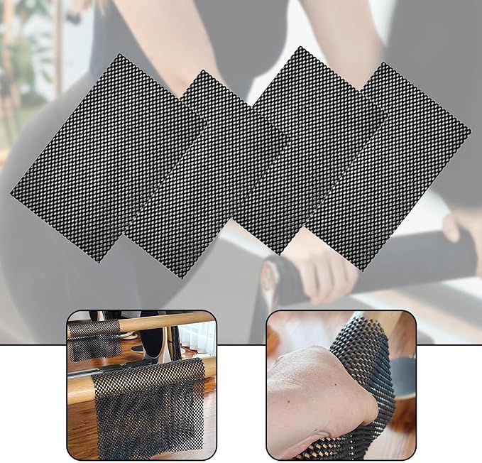 Pilates Nonslip Mat Anti Skid Grippy Pad for Exercise Indoor Power Yoga, 7.87x11.81 Inch PVC Reformer Mat for Home Gym Equipment