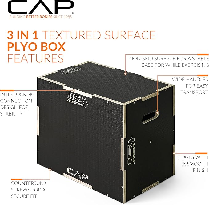 CAP Barbell 3-in-1 Plyometric Box | Multiple Styles and Sizes