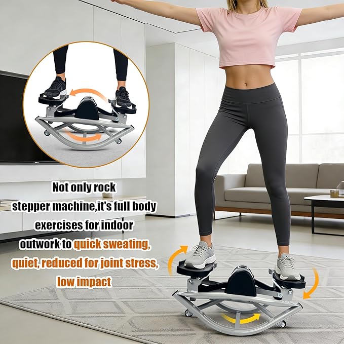 Rock Stepper Side to Side,Rock Stepper,Rock Stepper Machine for Exercise at Home- with Digital Display,Fitness Stepper for Arms,Legs & Glutes,Rock Stepper for Home,Apartment and Office