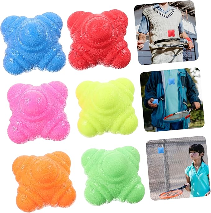 KESYOO 6pcs Baseball Goalkeeper Training Equipment Hexagonal Exercise Balls for Reaction Agility Speed Reflexes Home Sports