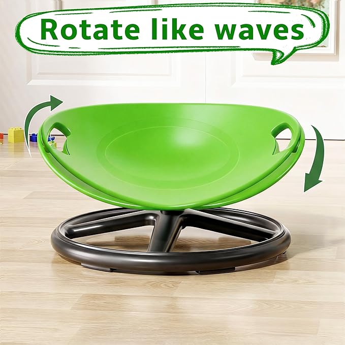 1 Durable Plastic Rotating Sensory Chair - Pilates Stability Chair, Oval Eggshell Design, Upgraded Non-Slip Base, Office Stool, Training And Rehabilitation Equipment, Suitable For Home Use (green)