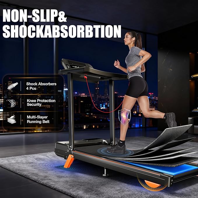 Walking Pad Treadmill with Desk Workstation, 12% Incline Treadmills for Home Small Office, 350lbs Capacity, 3.5HP