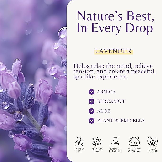 Lavender Massage Oil for Skin, Luxury Aromatherapy & Romantic Massage Oil for Date Night, Relaxing & Hydrating Skin, 8 fl oz