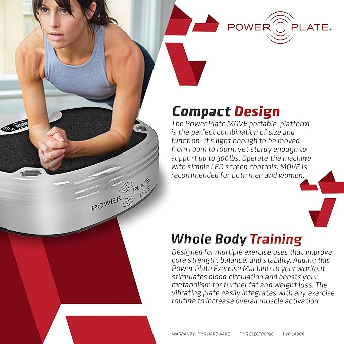 Power Plate Move Vibration Platform, Vibrating Plate to Increase Core Strength, Improve Balance and Stability