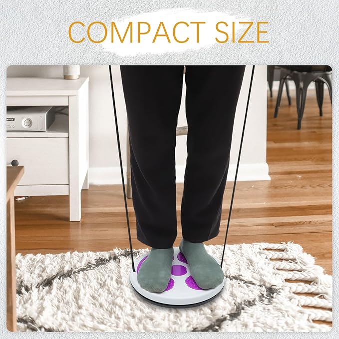 Household Fitness Twisting Waist Disc with Rope, Plastic Rotating Board for Waist and Abdominal Exercise, Female Body Shaping Equipment for Home Workout and Weight Loss