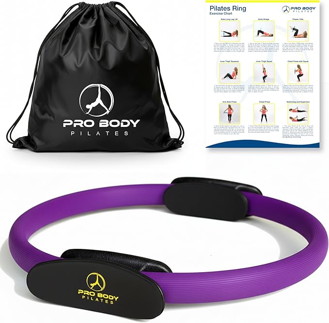 ProBody Pilates Fitness Circle – 14 Inch Pilates Ring for Focusing on Toning Inner Thighs, Arms, and Core
