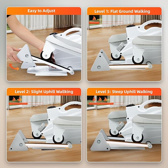 Ksports Mini Elliptical with Optional Handles & Seat, 3 Levels Manual Incline, Quiet Infinite Adjustable Magnetic Resistance, and LED Display – Joint-Friendly and Versatile Design