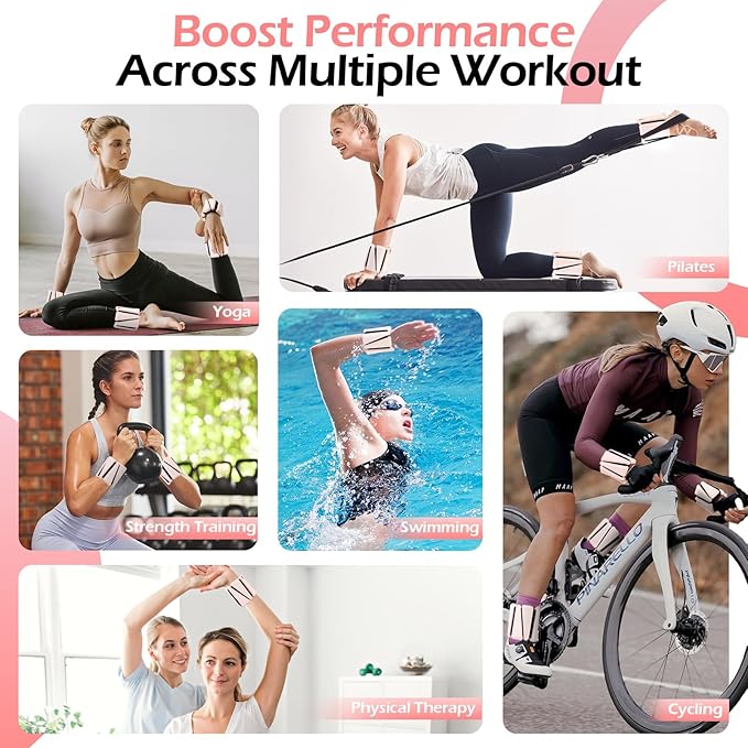 Wrist Ankle Weights for Women & Men, 2lbs/4lbs Adjustable Weighted Bangles to Boost Calorie Burn & Strength, Arm & Leg Weights for Pilates, Yoga, Walking, Barre, Gym & Home Workout