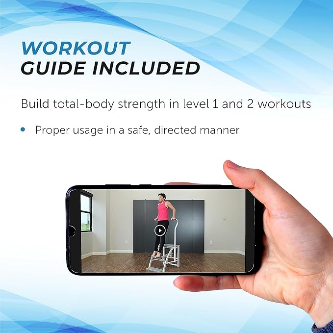 AeroPilates Precision Pilates Chair | 2 Online Expert-Guided Workouts Included | Stream from Any Device, Gray