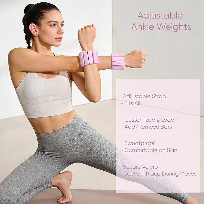Pilates Kit, Home Pilates Workout Kit for Women, Pilates Equipment with 14.5" Pilates Ring and Ball, Resistance Bands, Ankle Weights, Sliders & Grip Socks Accessories for Starter Home Workouts