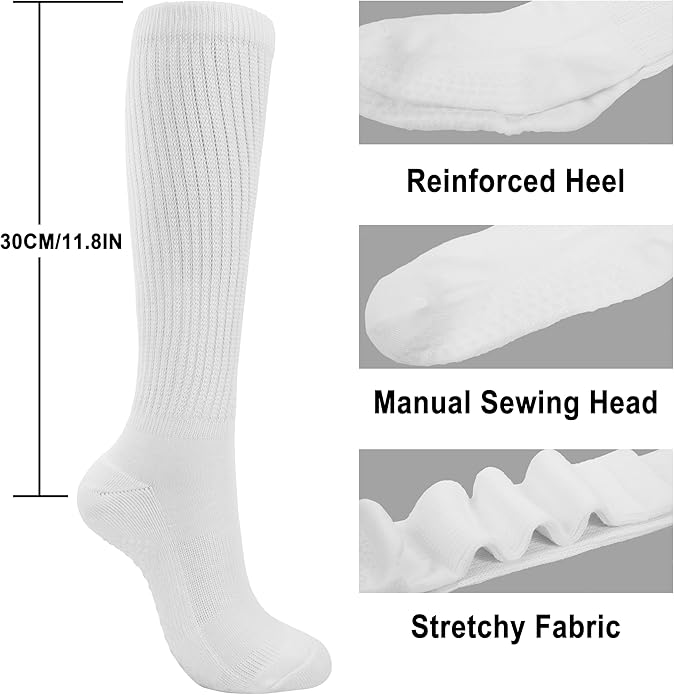 BomKinta Pilates Socks with Grips for Women - Yoga Grippy Slouch Scrunch Sock - Slipper Socks for Barre Workout Hospital