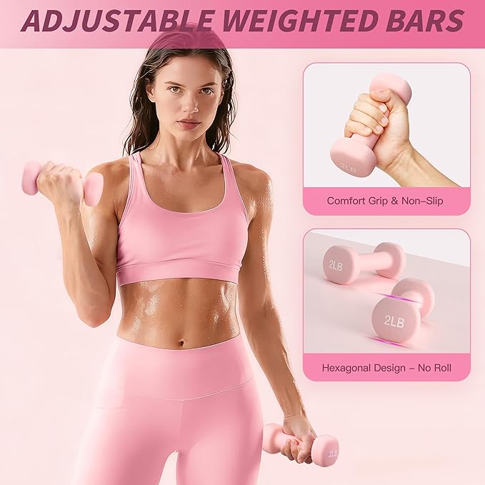 Pilates Kit, Pilates Essential Kit for Women, Pilates Equipment with 14.5" Pilates Ring and Ball, Resistance Bands,Dumbbells & Grip Socks Accessories, Home Pilates Workout Kit for Starter