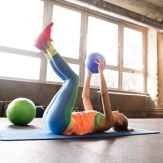 URBNFit Mini Exercise Ball 9” – Small Pilates & Yoga Stability Ball for Core Strength, Balance, Pregnancy & Physical Therapy – Anti-Burst Swiss Ball w/Quick Pump – Home, Office, Gym