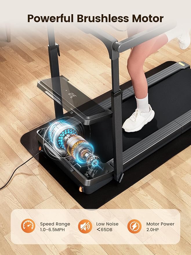 WALKINGPAD Folding Treadmill, 2 in 1 Walking Pad Under Desk Treadmill for Home and Office, Compact Foldable Design with App Control and LED Display
