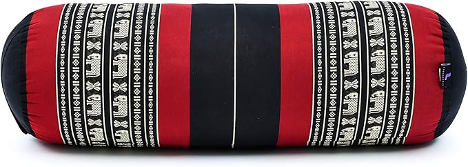 Leewadee Yoga Bolster - Standard Size – Large Meditation Cushion, Tube Pillow for Comfortable Reading, Pilates Equipment, Kapok Filling, 24 x 10 x 10 inches