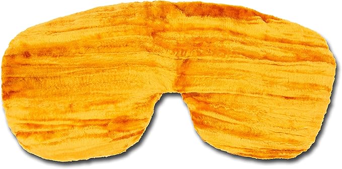 Handmade Weighted Sleep Eye Mask Yoga Pillow - Flax Seed Fill - Lavender Scented - Yellow - TEMFL-YW