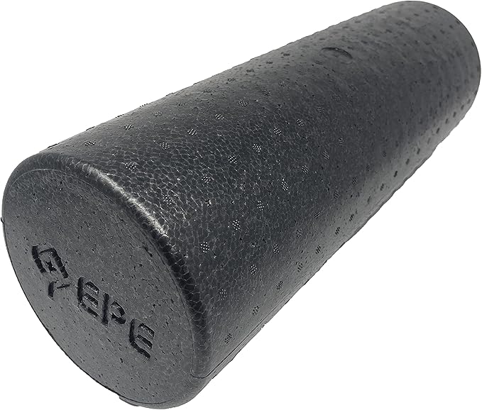 EPE USA High Density 18" Black Foam Roller for Exercise, Yoga, Muscle Back Pain Massage