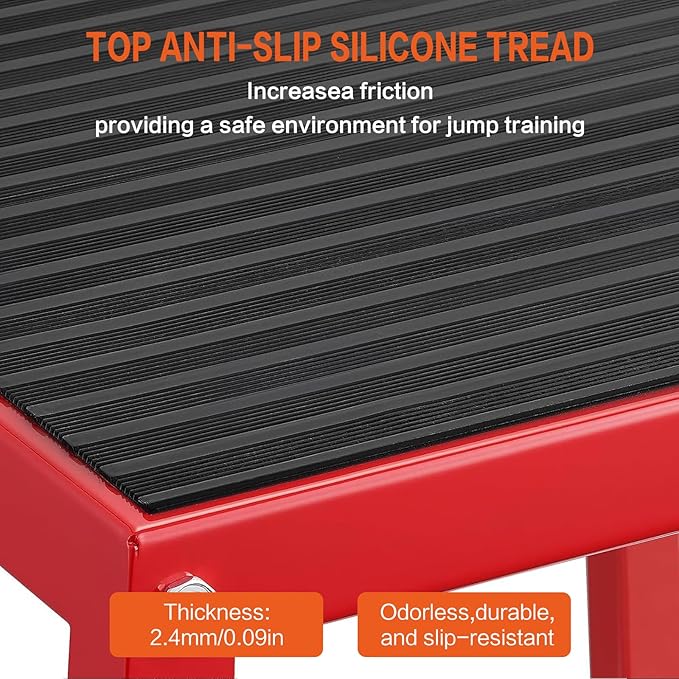 Plyometric Jump Box 3 Pcs Set, 12/18/24 Inch Fitness Exercise Platform, Steel Anti-Slip Step Up Box Jumping Agility Box for Home Gym Strength Training Workout